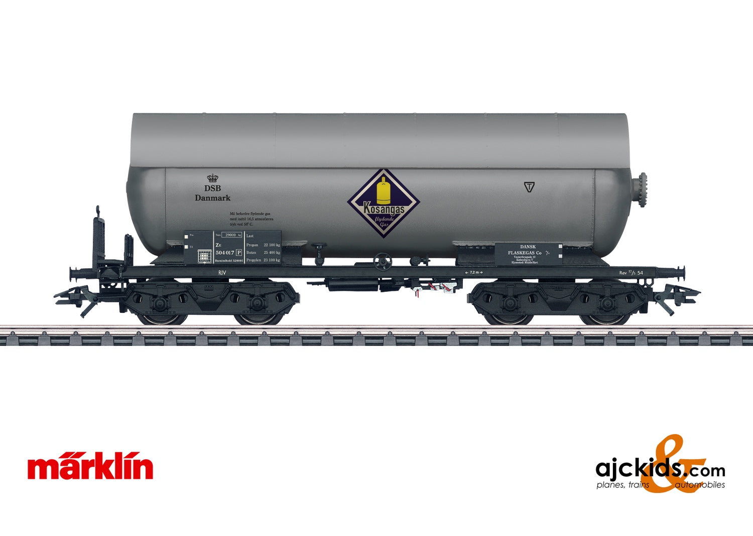 Marklin 46464 - DSB Pressurized Gas Tank Car at Ajckids.com