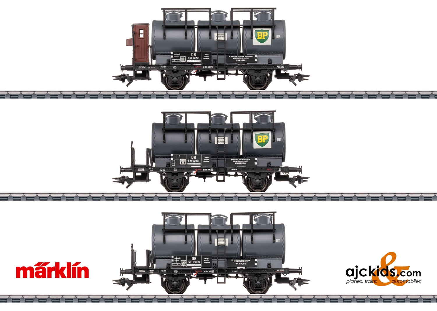 Marklin 46491 - Tank Car Set with Three Containers