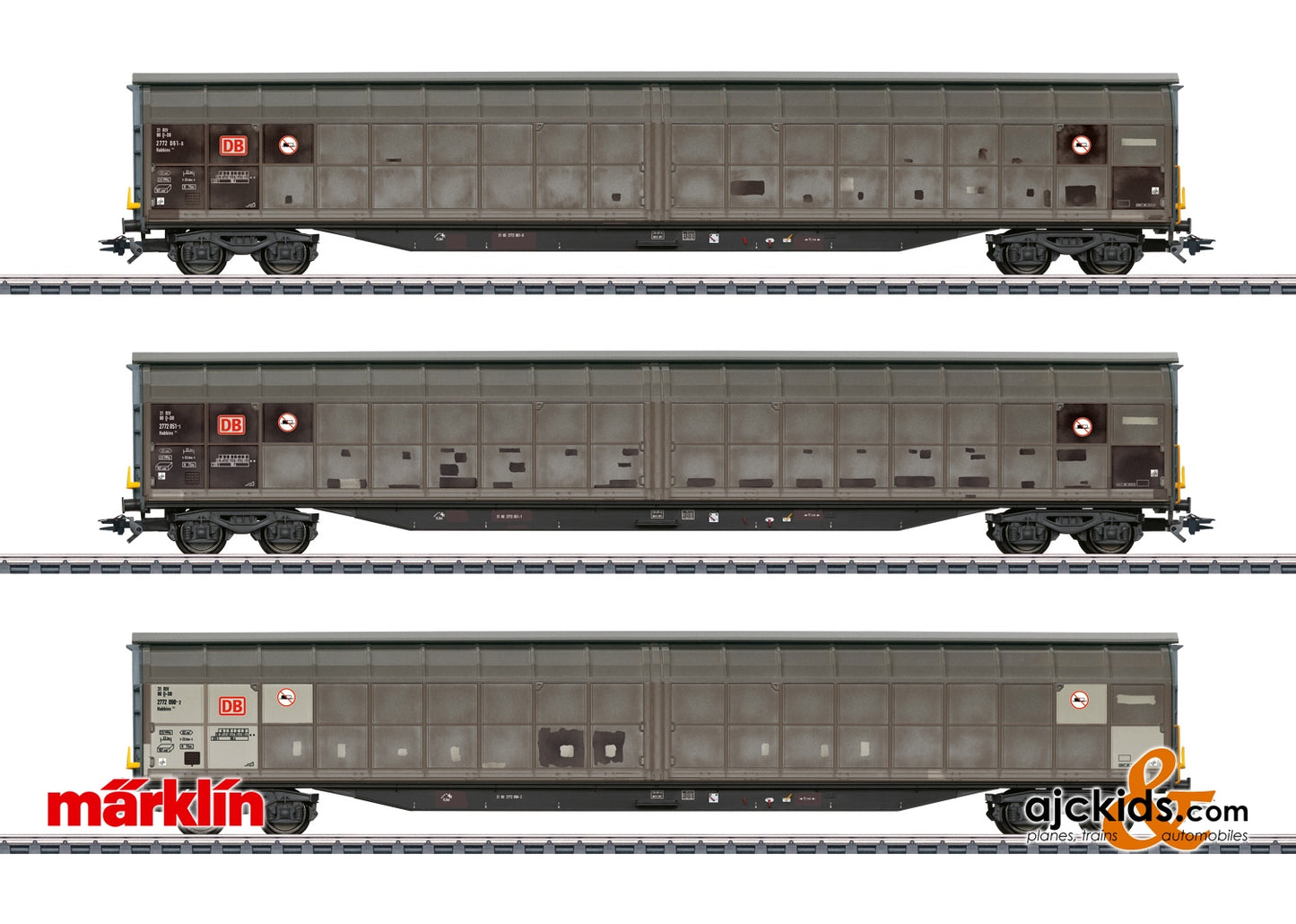 Marklin 48067 - Type Habbins 354 Sliding Wall Boxcar Set at Ajckids.com