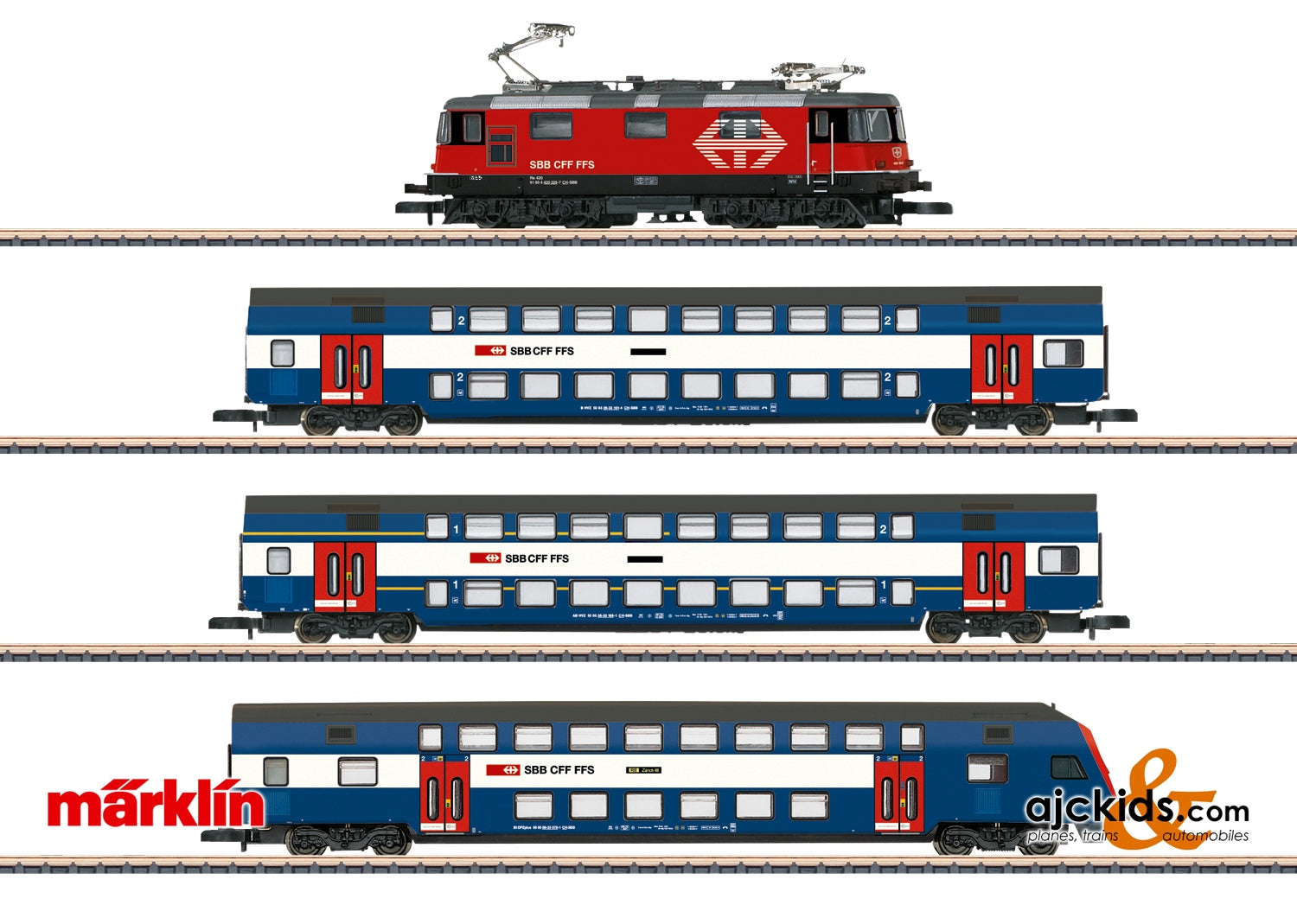 Marklin 81195 - SBB Zürich S-Bahn Train Set with a Class Re 420 at Ajckids.com