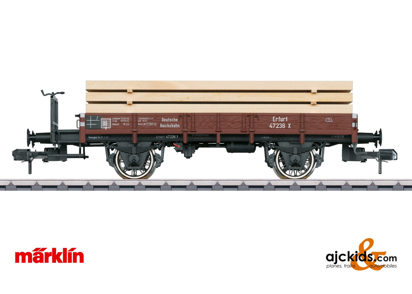 Marklin 58316 - Low Side Car with a Load of Lumber