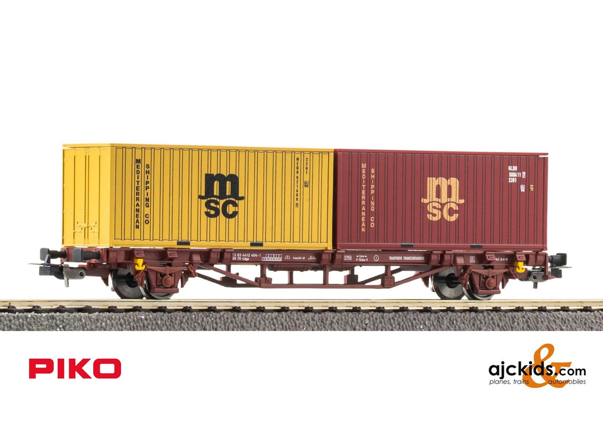 Piko 27750 Flatcar w/2 20' MSC containers FS V