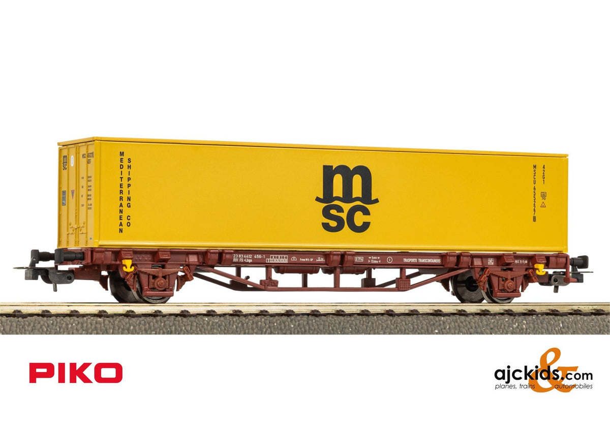 Piko 27751 Flatcar w/40' MSC container FS VI