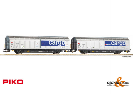 Piko 28309 - Set of 2 sliding wall wagons Habbillnss CH-SBB C / Railcare VI