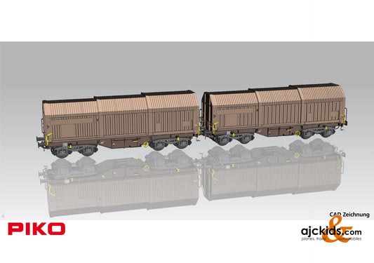 Piko 28317 - Set of 2 telescopic hood wagons ÖBB IV