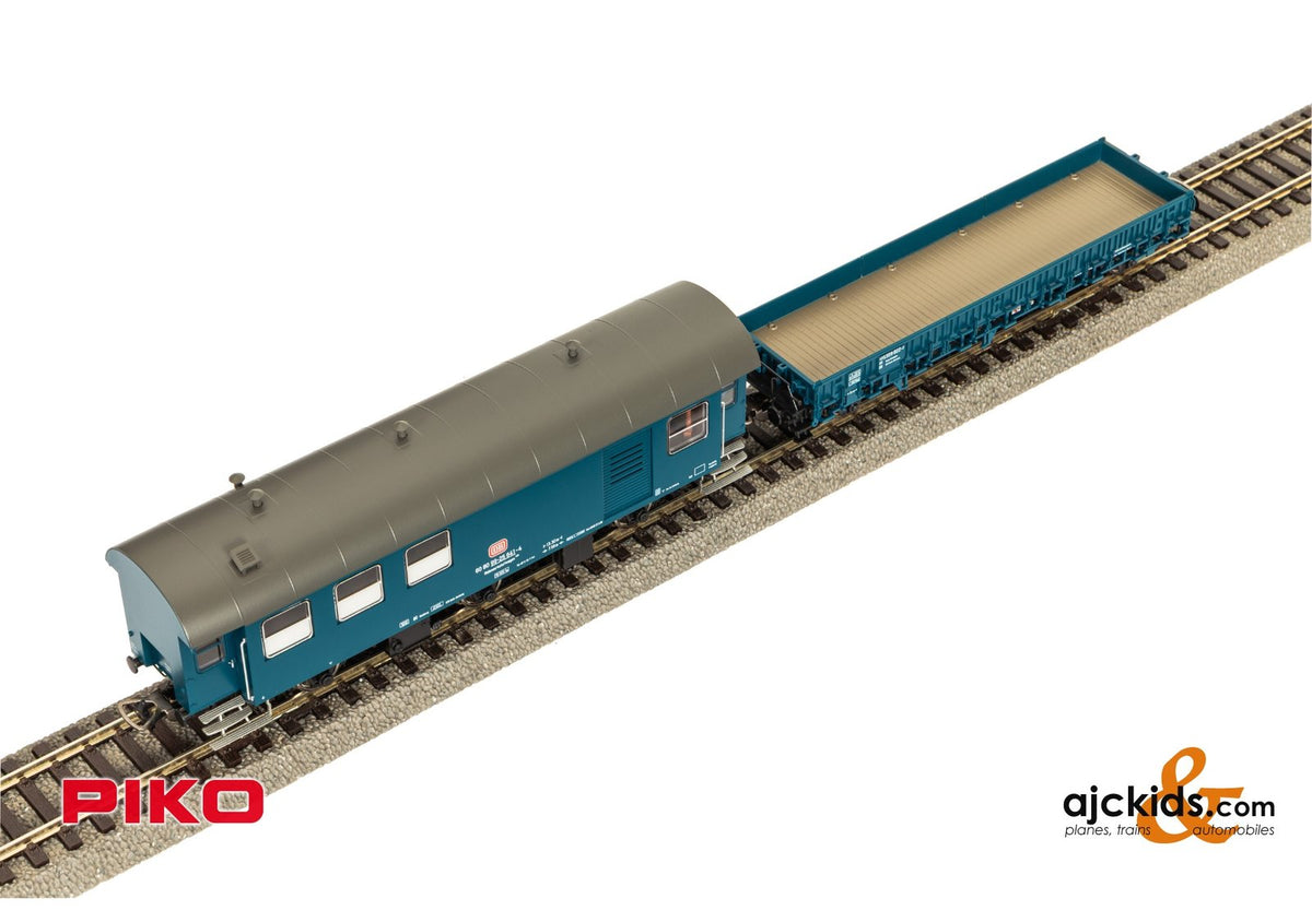 Piko 28334 2-Car M-O-W Set Baggage + Flatcar DB IV