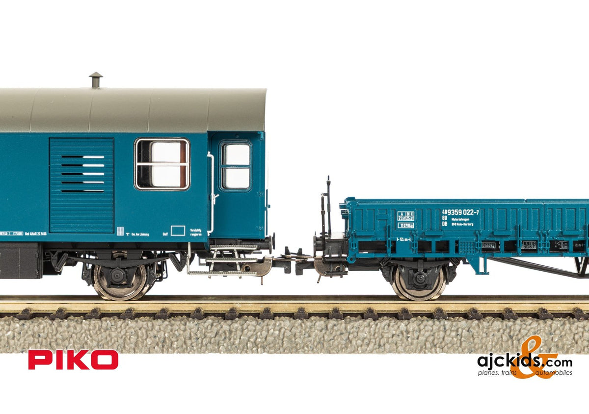 Piko 28334 2-Car M-O-W Set Baggage + Flatcar DB IV