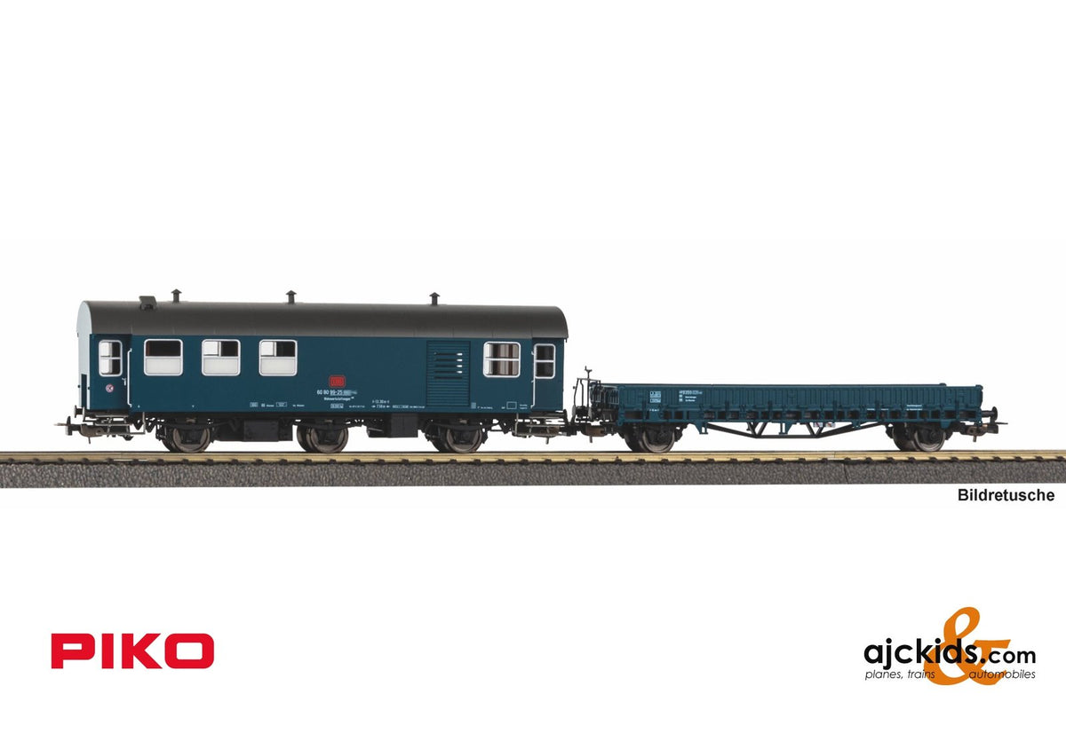 Piko 28334 2-Car M-O-W Set Baggage + Flatcar DB IV