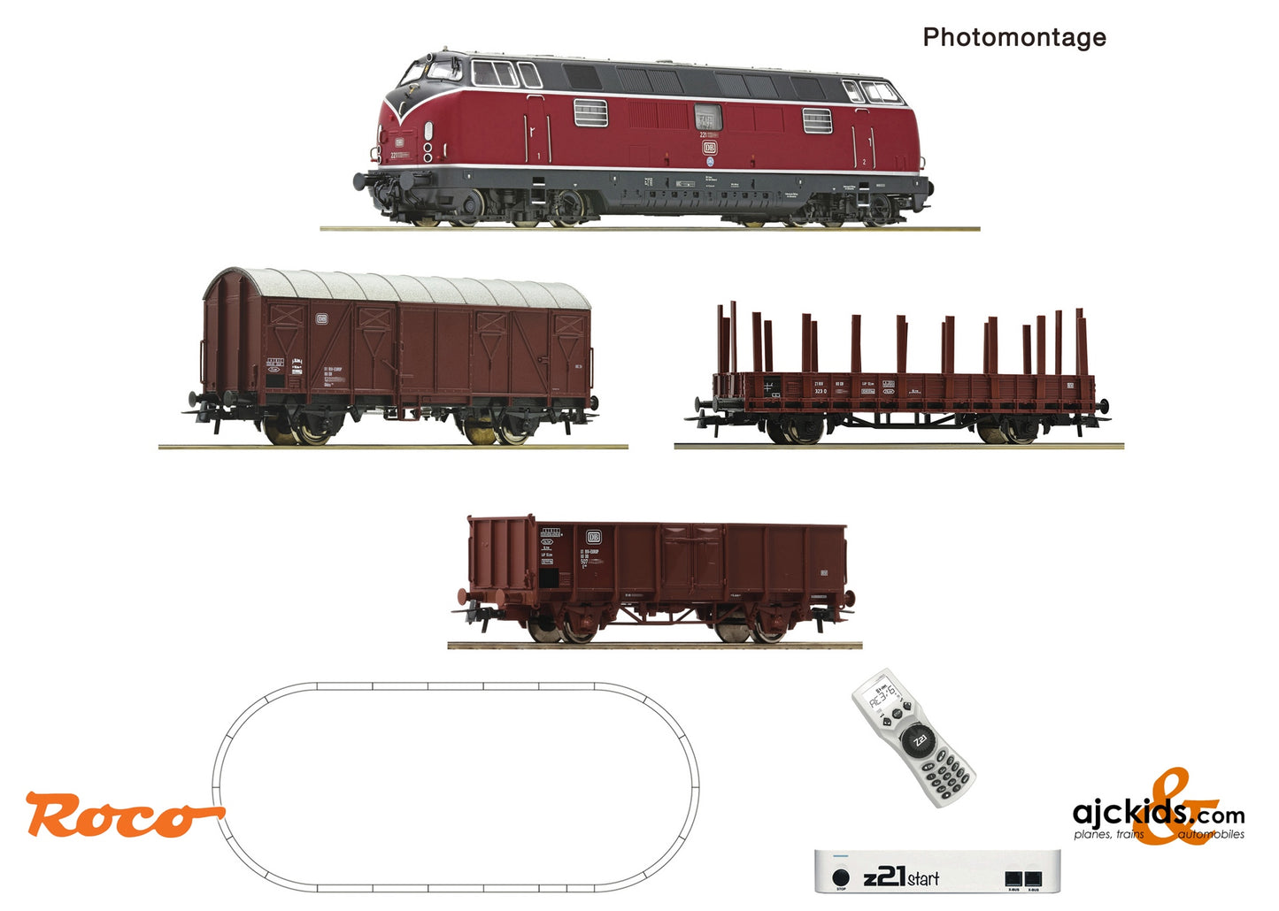 Roco 5110008 z21 start digital set class 221  goods train
