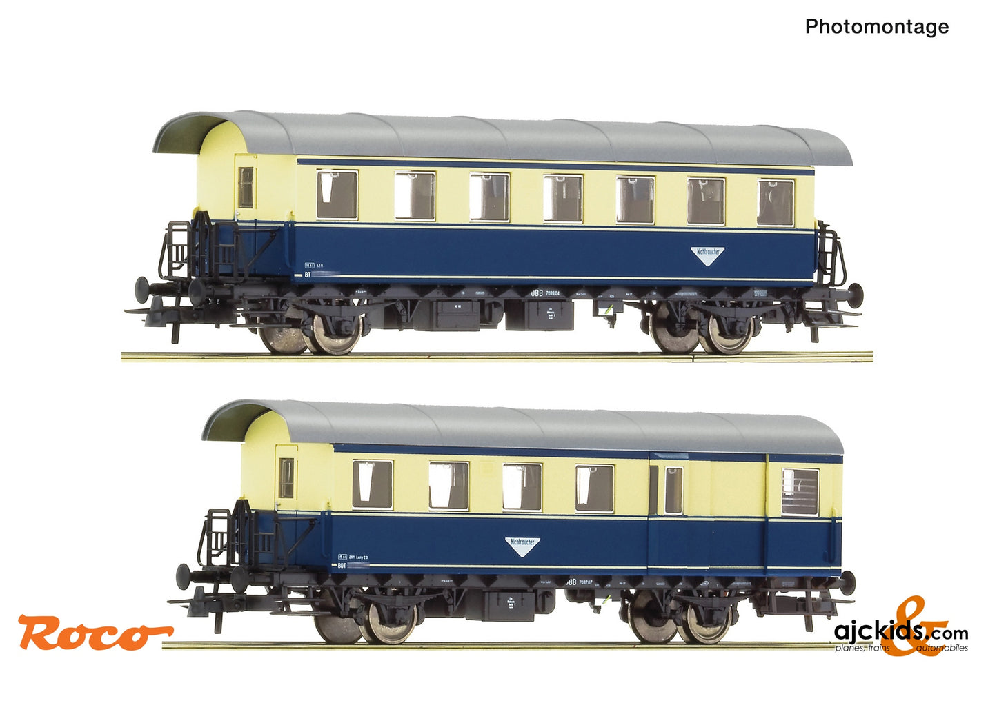 2 piece set: Ribbed coaches, ÖBB