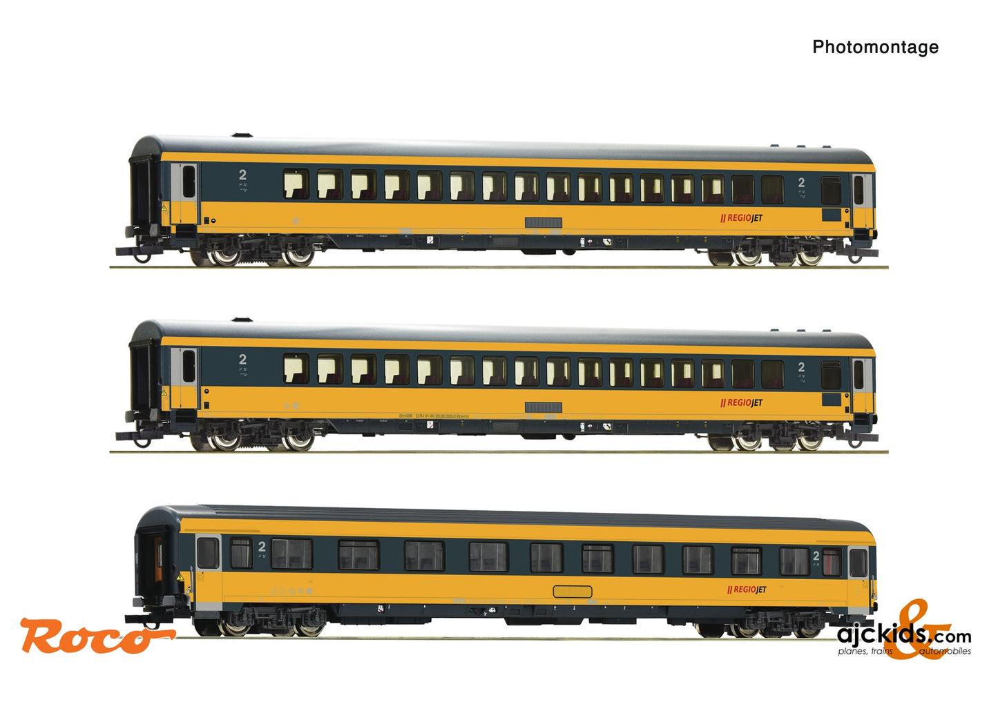 Roco 6200082 3-piece set: Passenger coach, Regiojet