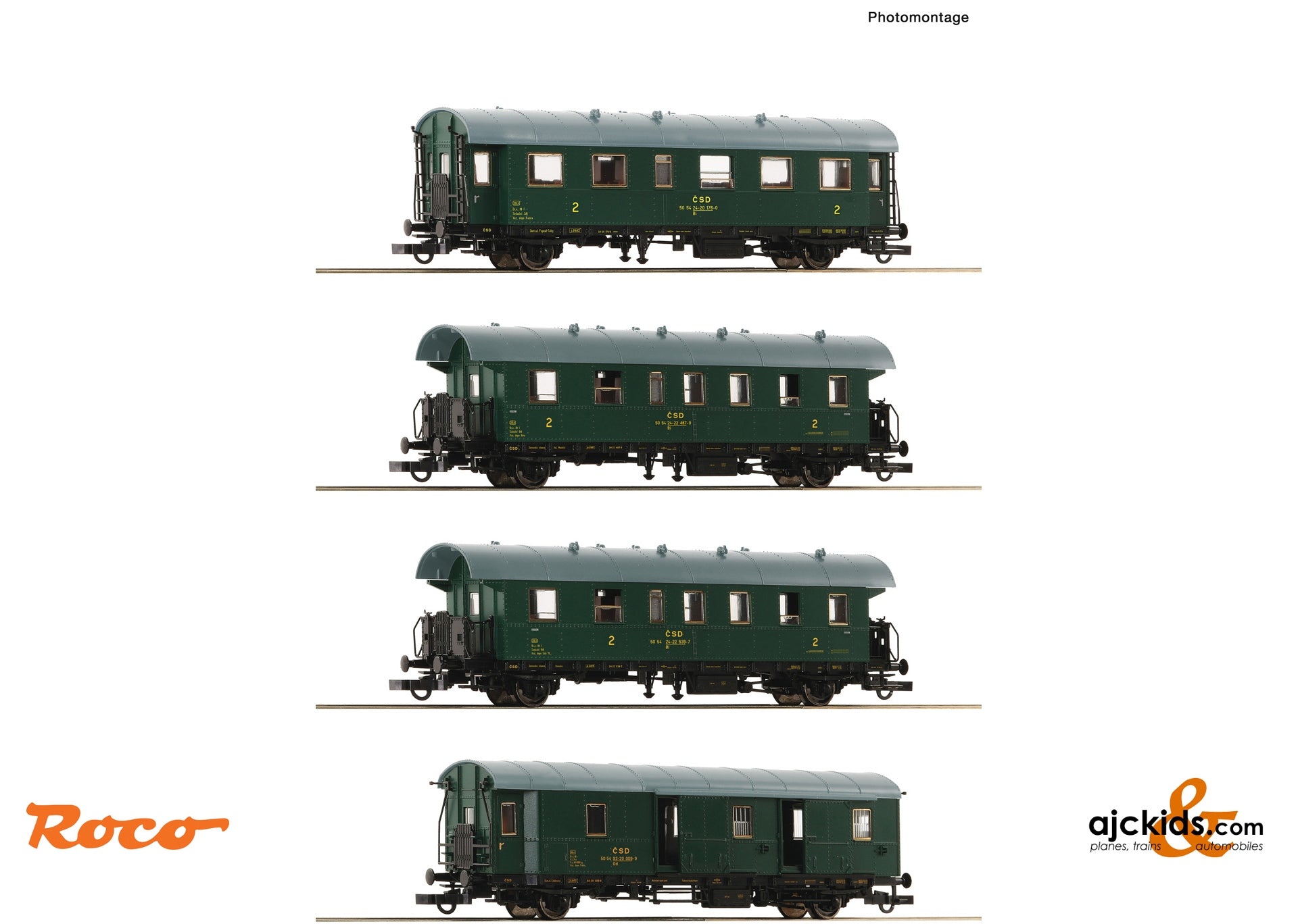 Roco 6200088 4 piece set: Passenger train, CSD