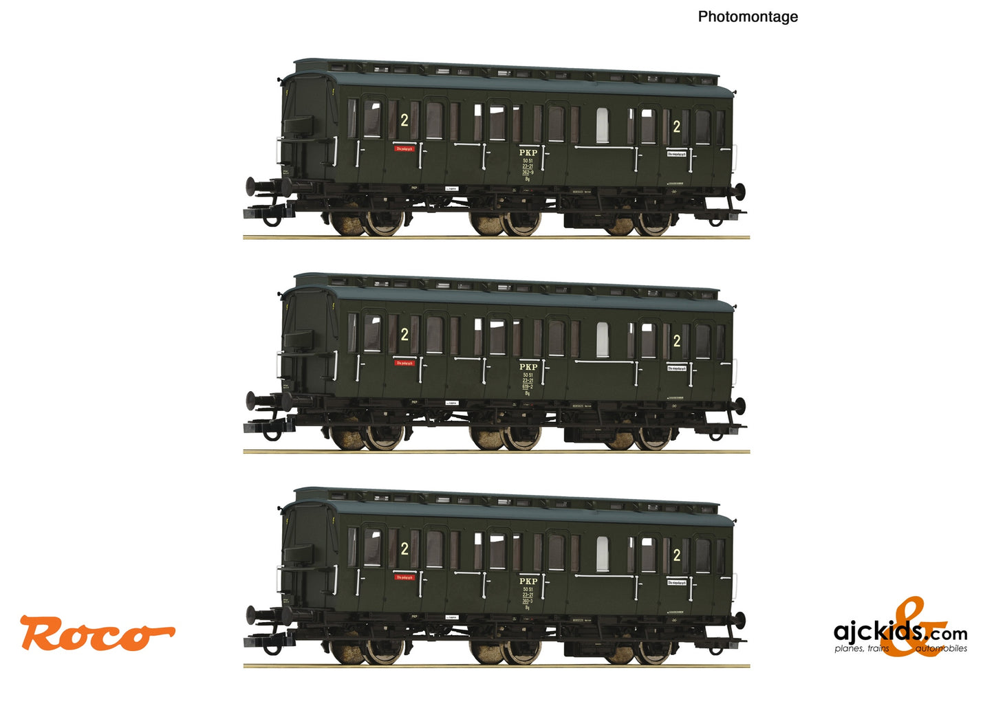 Roco 6200100 3 piece set: Compartment coaches, PKP