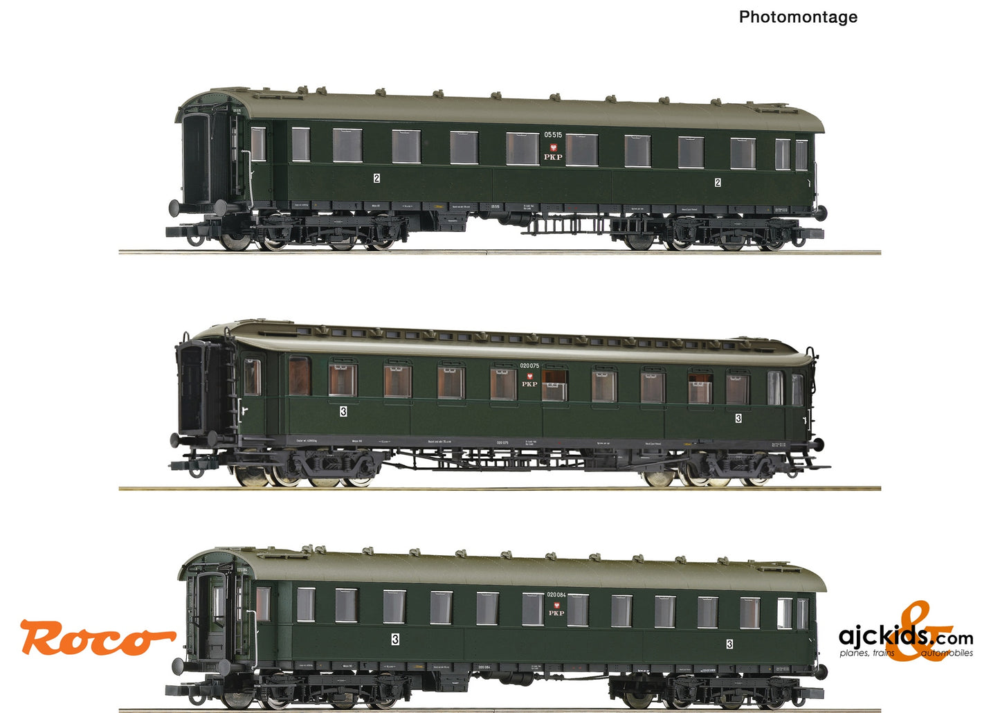 Roco 6200112 3 piece set: Express train coaches, PKP