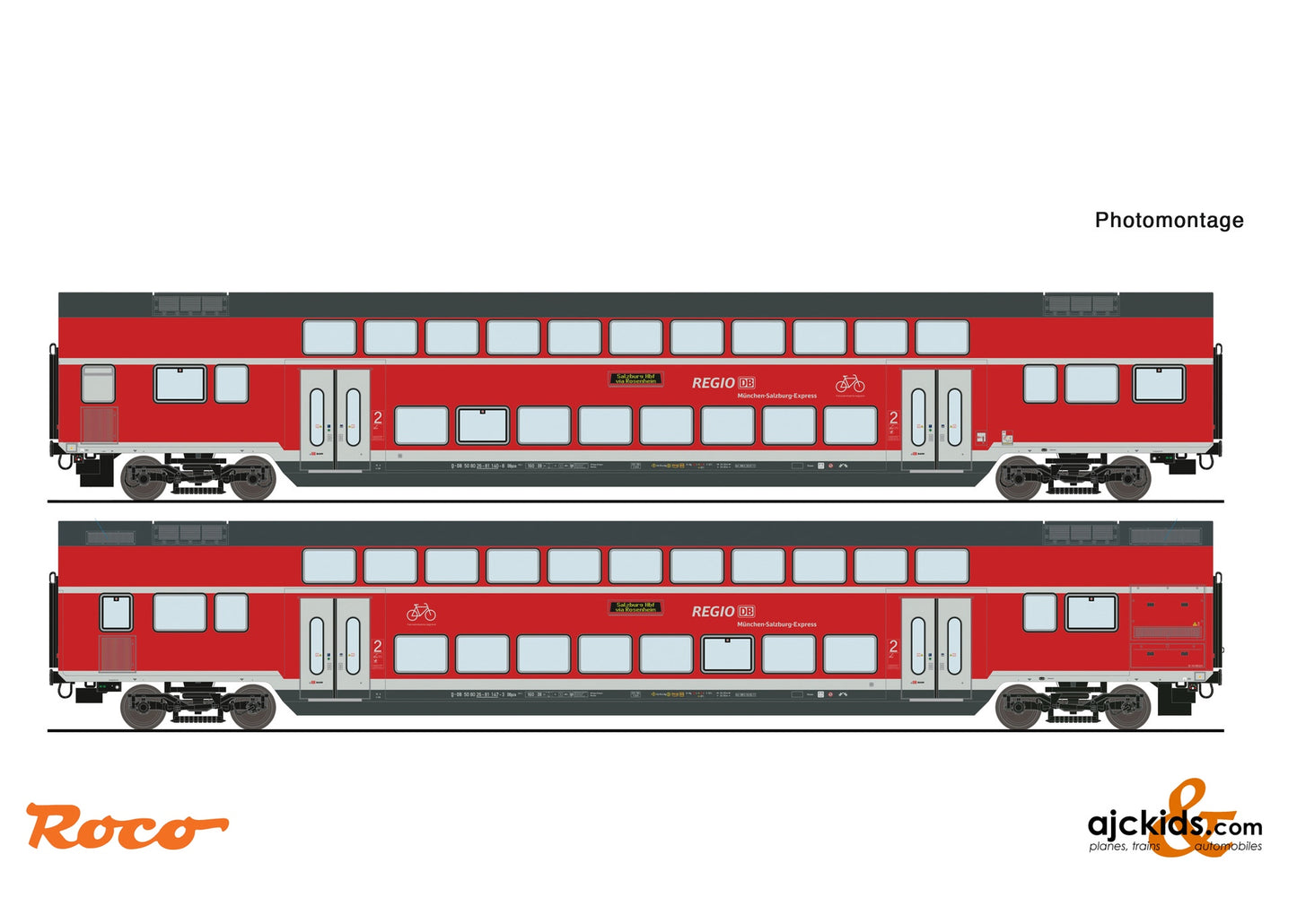 Roco 6200145 2 piece set: Double-deck coaches, DB AG