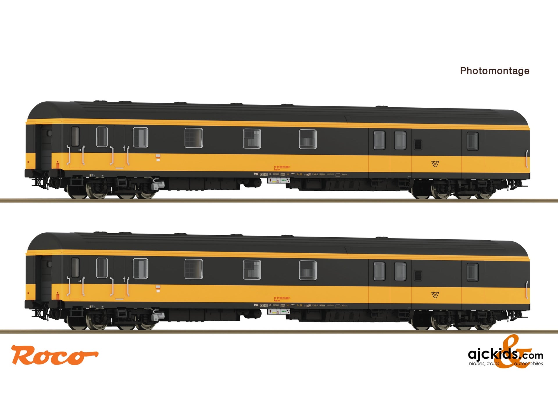 Roco 6200188 2 piece set: Postal coaches, ÖBB