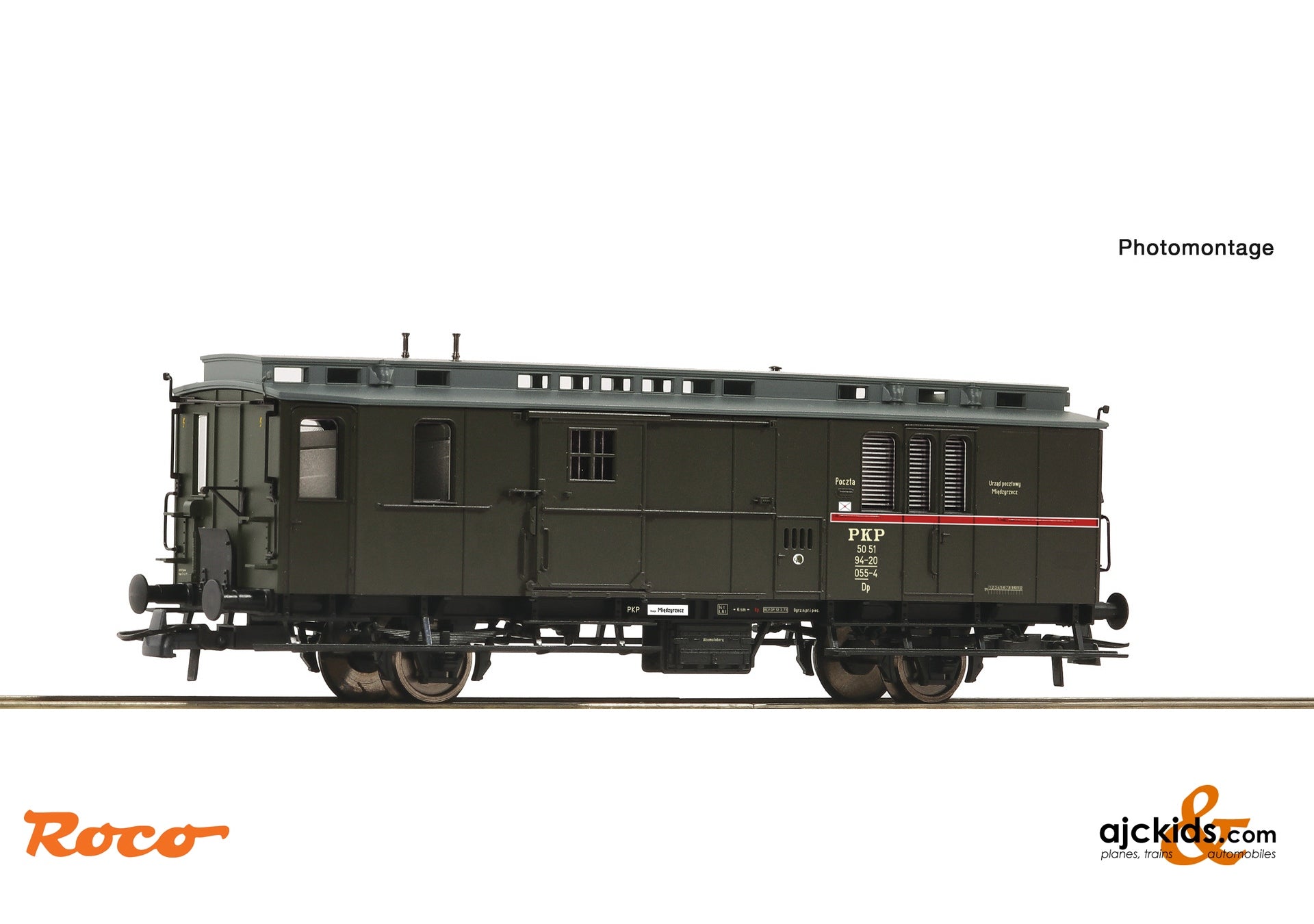 Roco 6200196 Mail/luggage wagon, PKP in H0-Scale – Ajckids