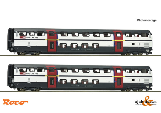 2 piece set: 1st class double-deck coaches, SBB