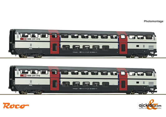 2 piece set (1): 2nd class double-deck coaches, SBB