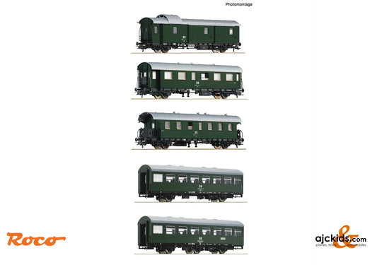 5 piece set: Passenger train, DR