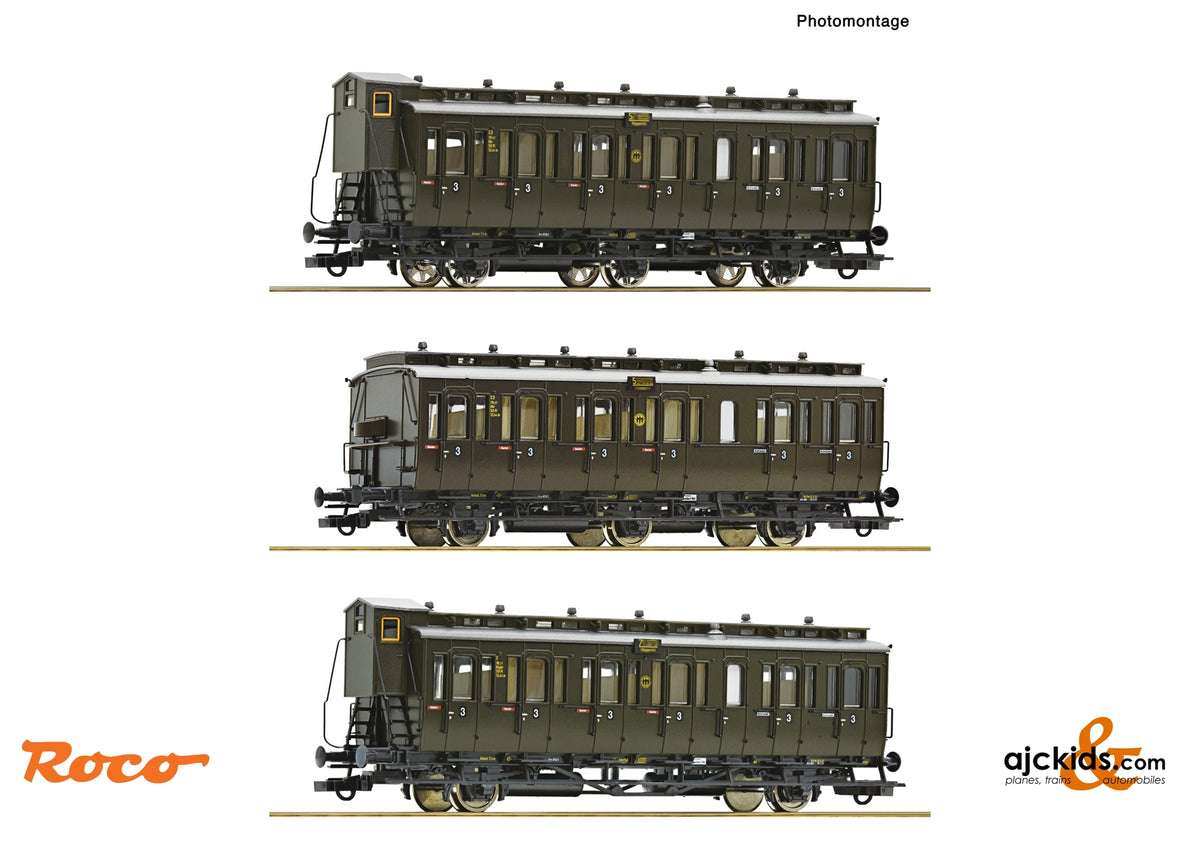 Fials Set Roco Roco 6200254 3 piece set: Coaches, DRG in H0-Scale – Ajckids