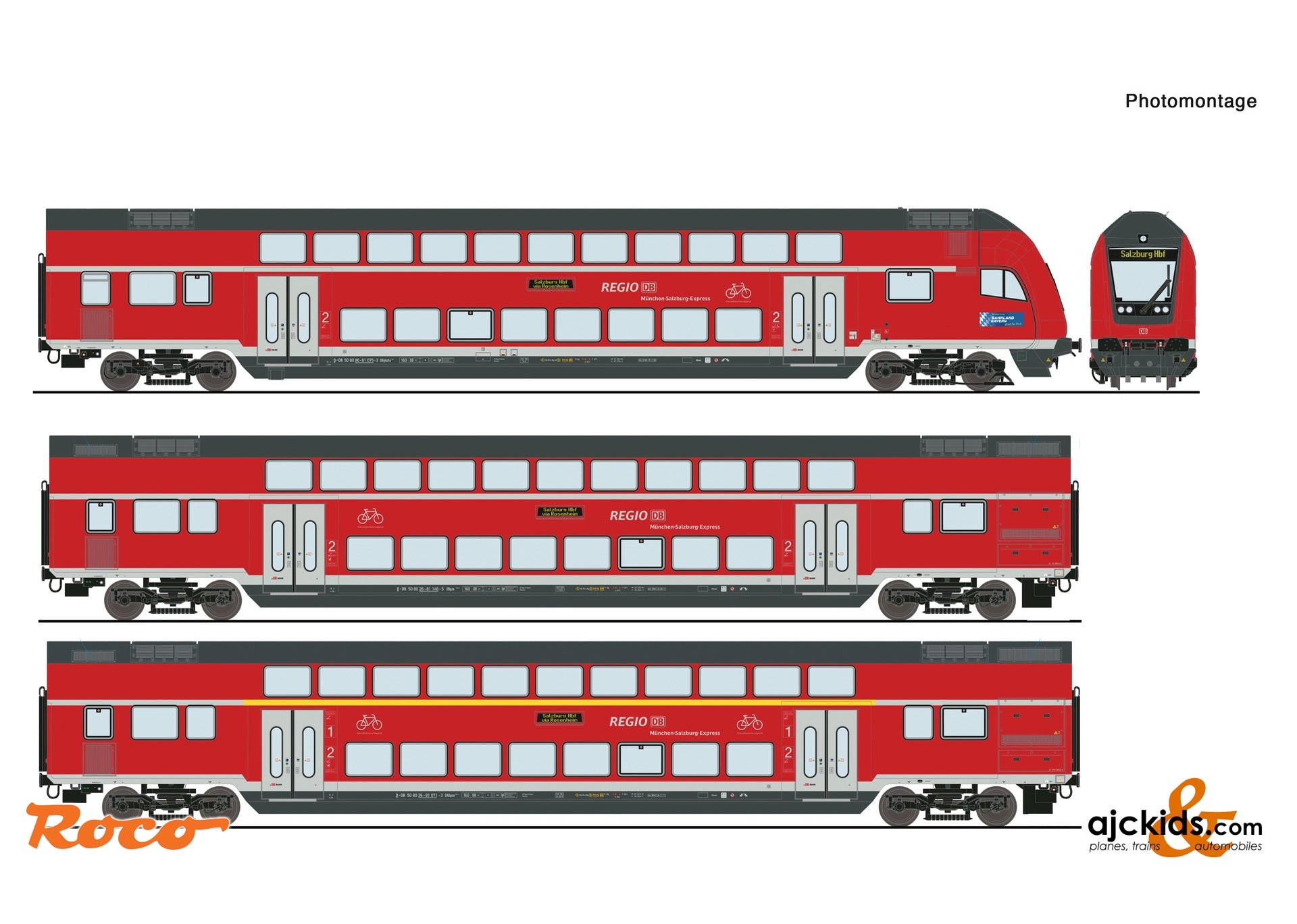 Roco 6220144 3 piece set: Double-deck coaches, DB AG