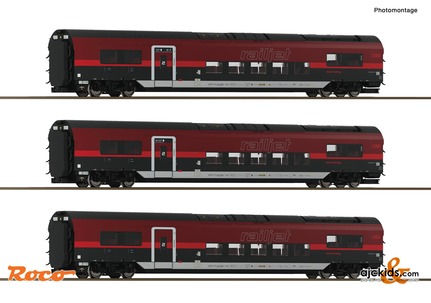 3 piece set (2): Railjet 2, ÖBB