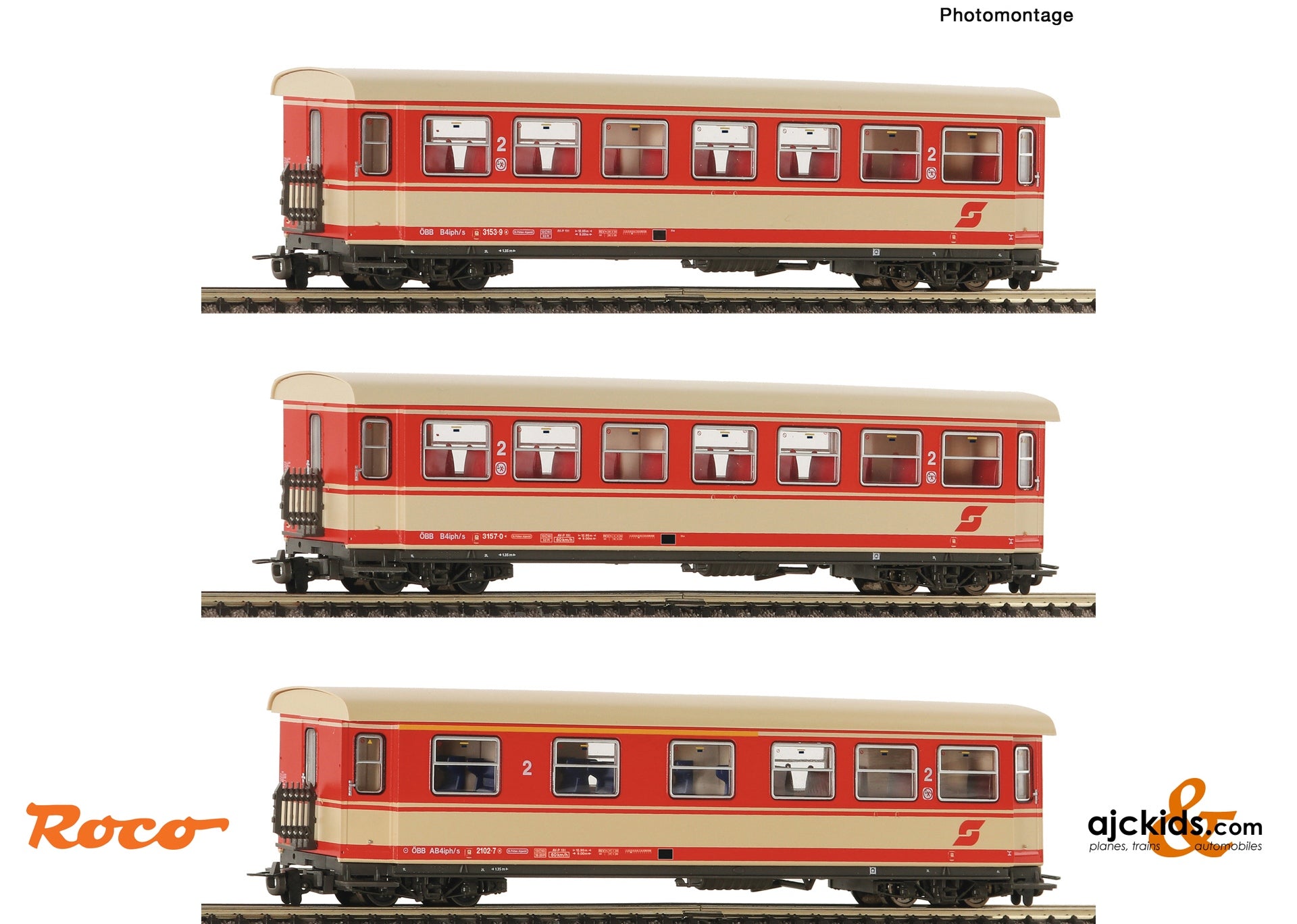 Roco 6240004 3 piece set: Passenger coaches, ÖBB – Ajckids