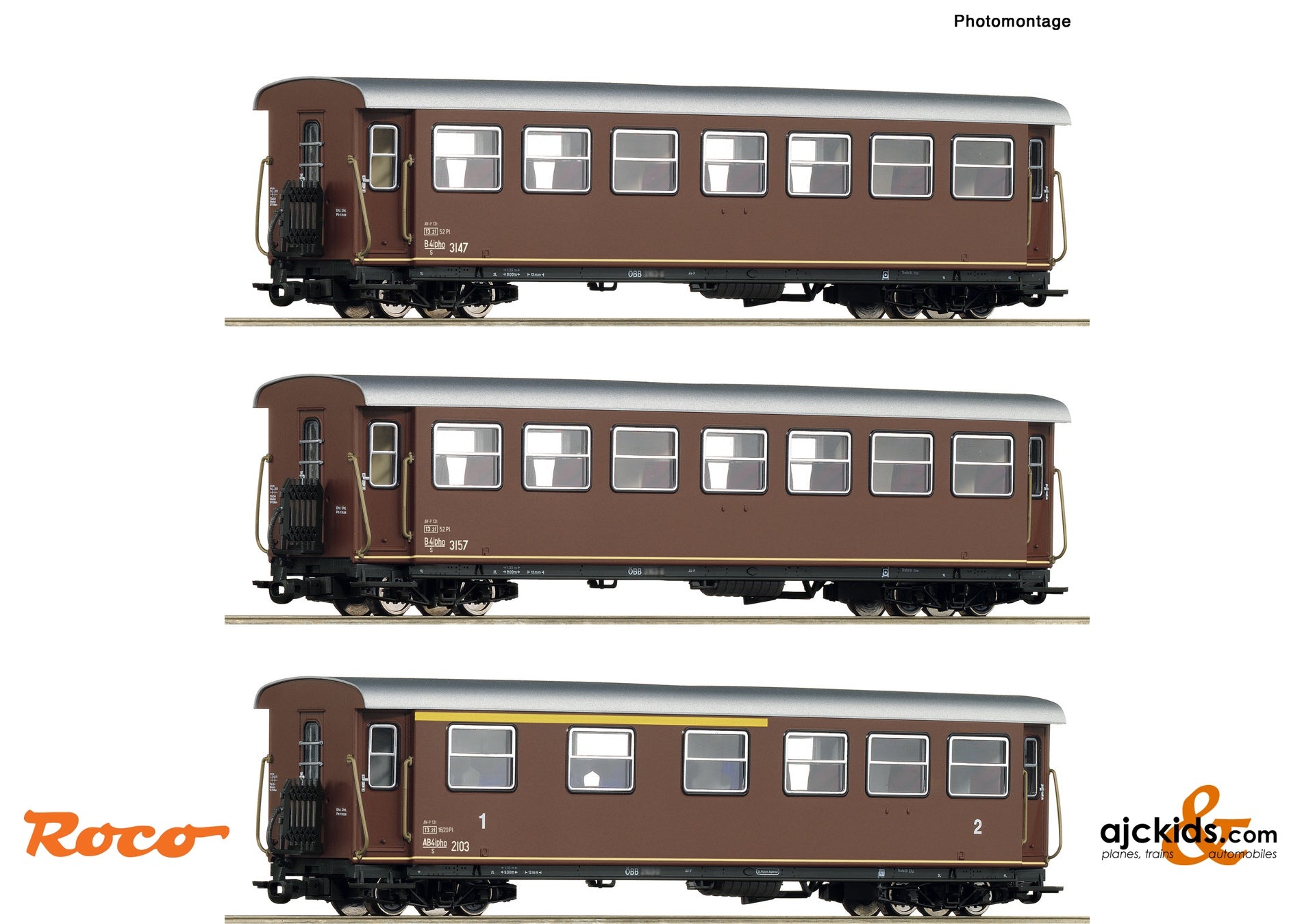 3-piece set: Passenger coach, ÖBB