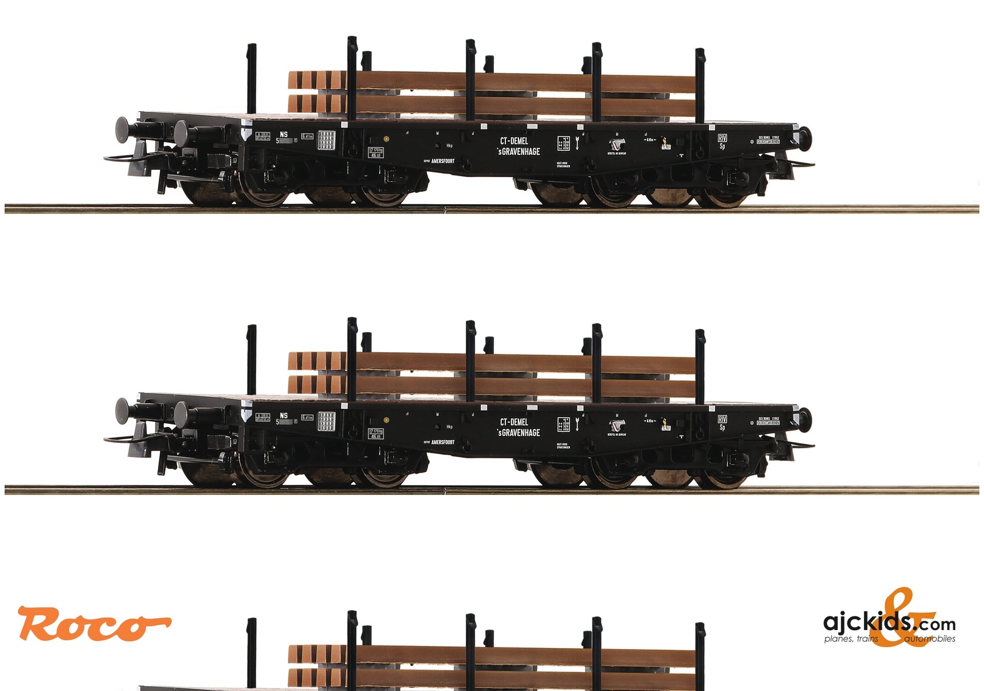 Roco 6600016 - 3-piece set: Heavy-duty wagon – Ajckids