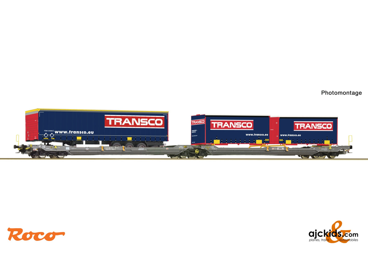 Roco Files Roco 6600113 Articulated double-pocket wagon T3000e, HUPAC – Ajckids