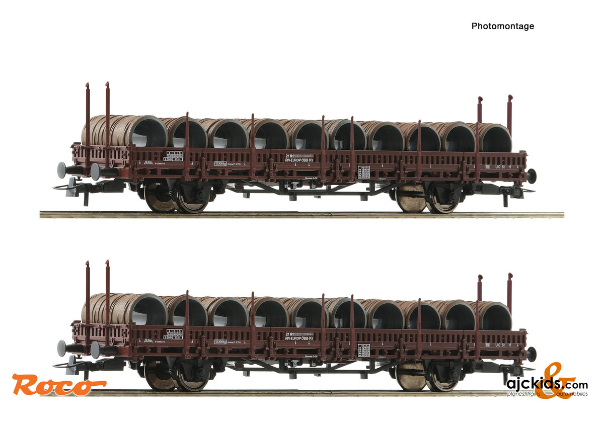 Fials Set Roco Roco 6600120 2-piece set: Swivel-type stake wagons, ÖBB – Ajckids