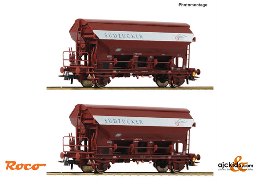 Roco 6600124 2-piece set: Swivel-roof wagons, DB