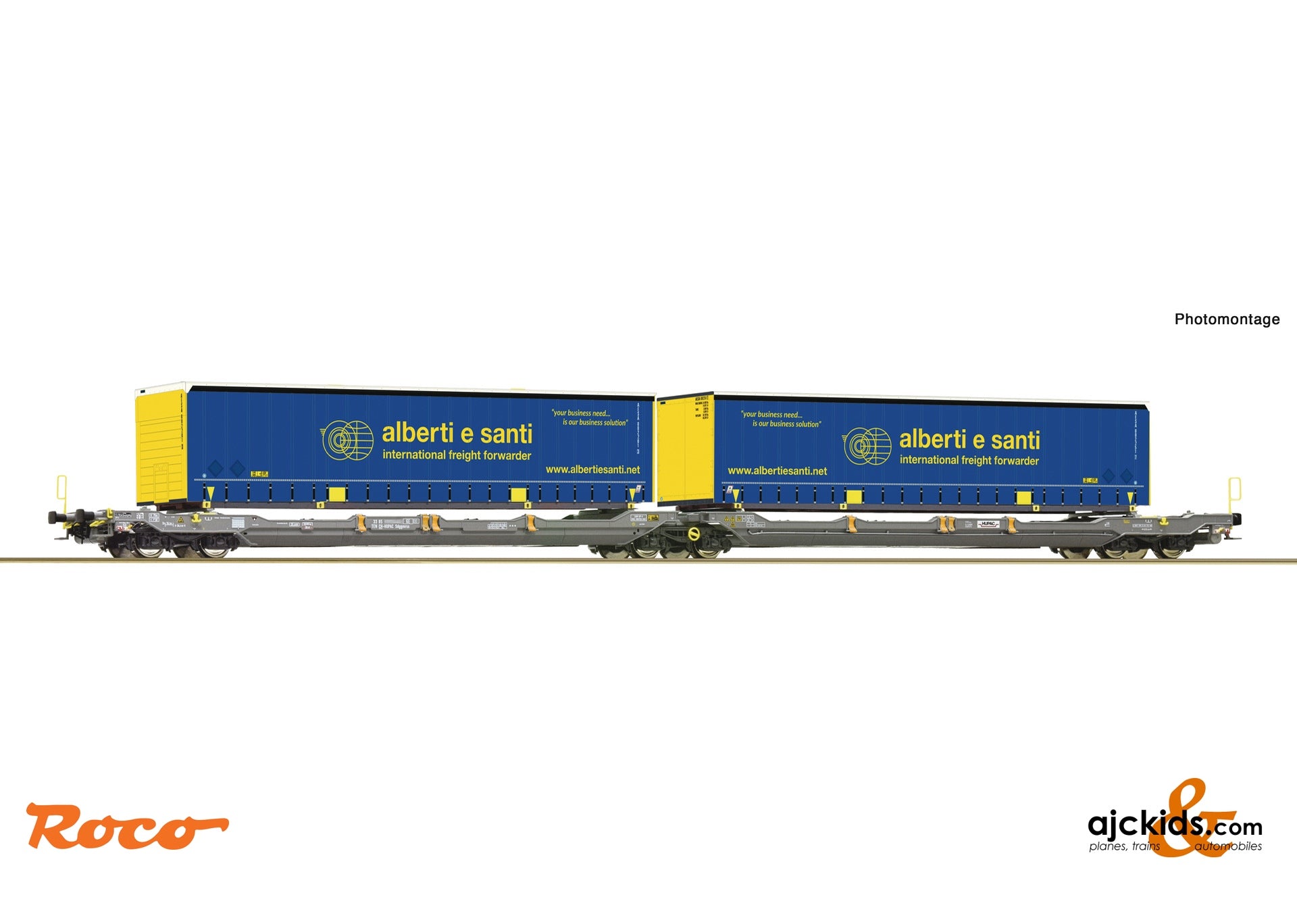 Roco 6600137 Articulated double-pocket wagon T3000e, Hupac