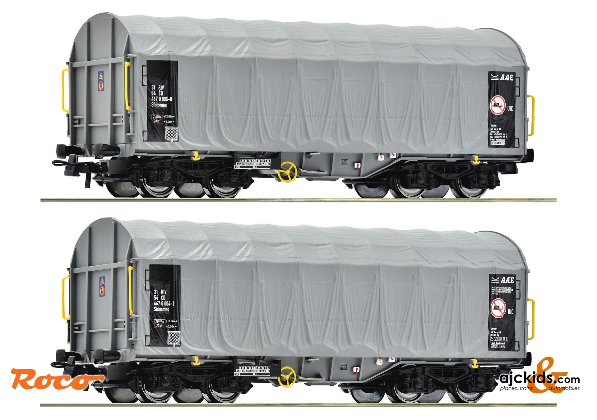 2 piece set: Sliding tarpaulin wagons, CD