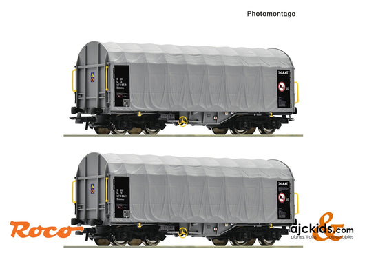 Roco 6600144 - 2 piece set: Sliding tarpaulin wagons, CD