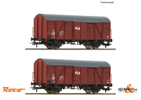 Roco 6600151 2 piece set: Covered goods wagon, NS