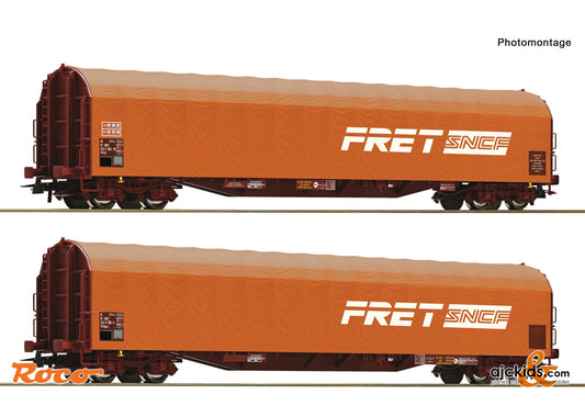 Roco 6600161 2 piece set: Sliding tarpaulin wagons, SNCF