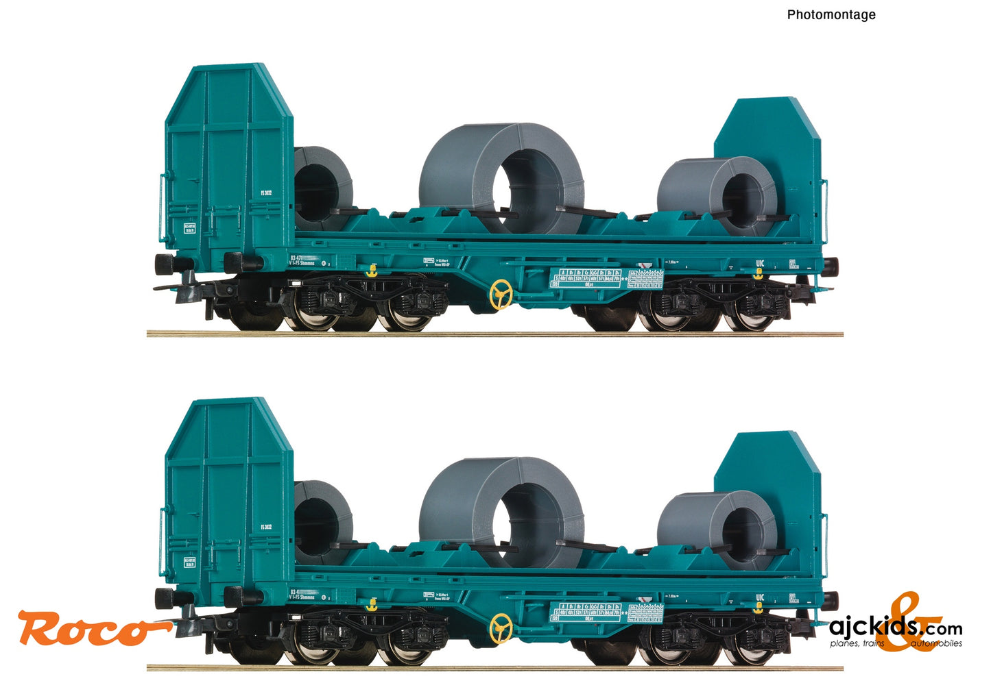 2 piece set: Coil transport wagons, FS
