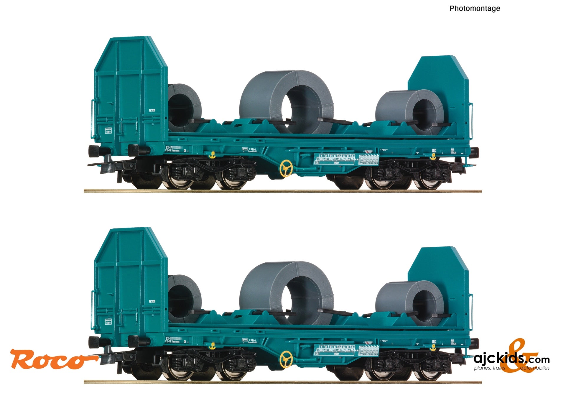 2 piece set: Coil transport wagons, FS