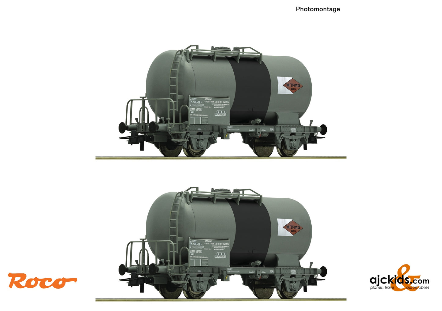 2 piece set: Tank wagons, SBB