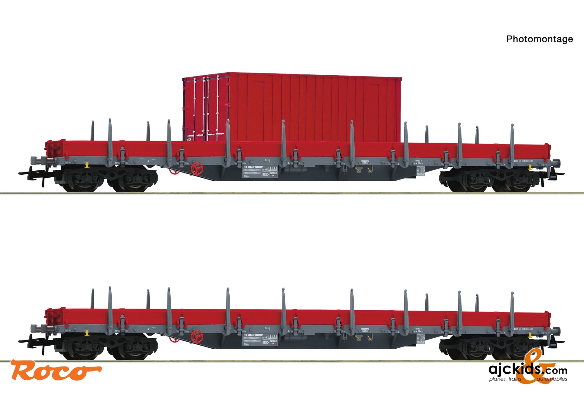2 piece set: Stanchion wagons, DB AG