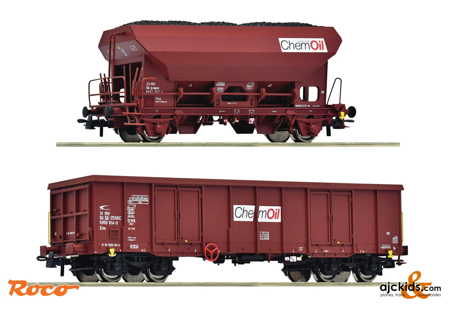 2 piece set: Goods wagons, Chemoil