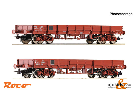 Roco 6600224 - 2 piece set: Low side wagons, SNCF