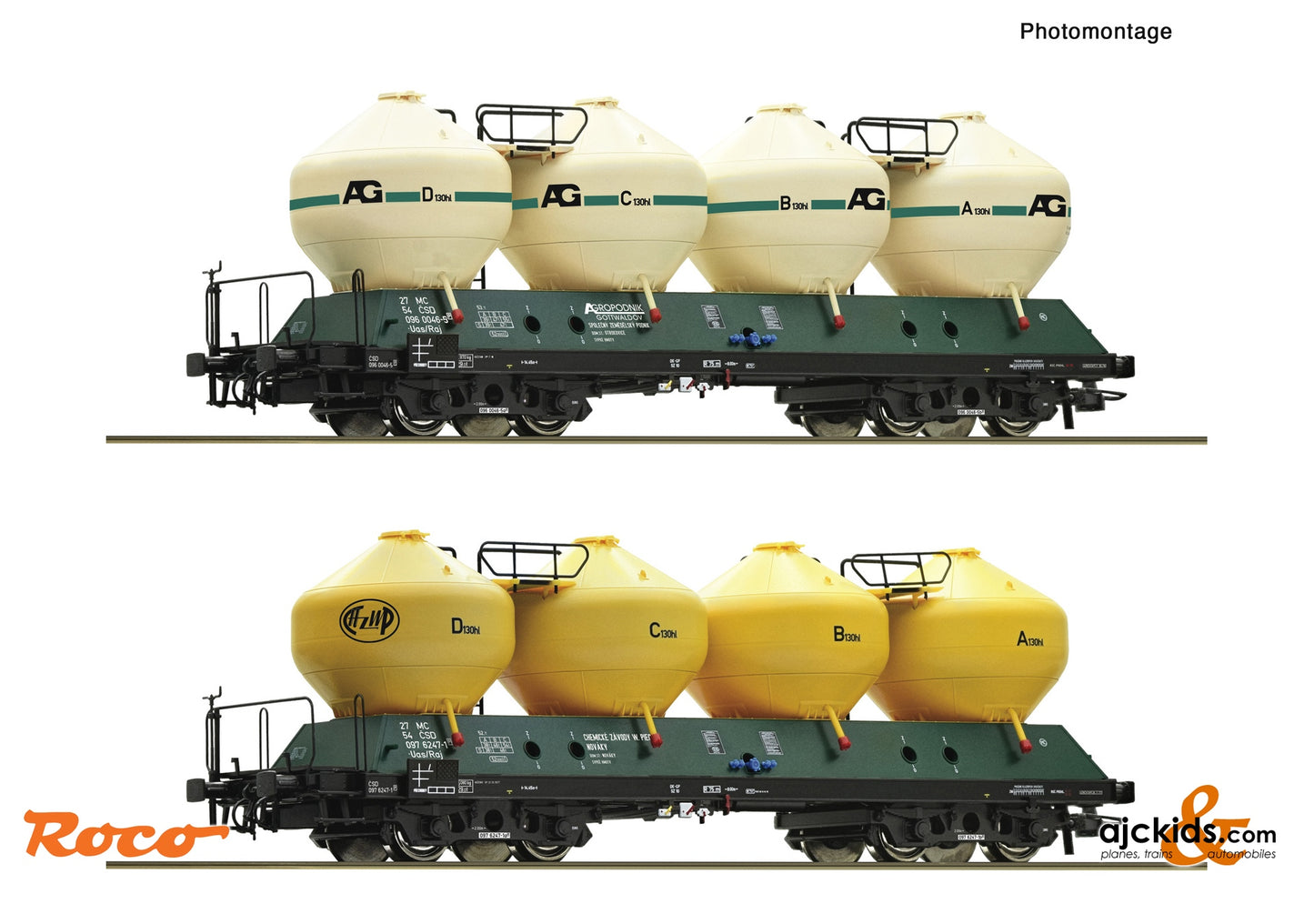 2 piece set: Silo wagons, CSD