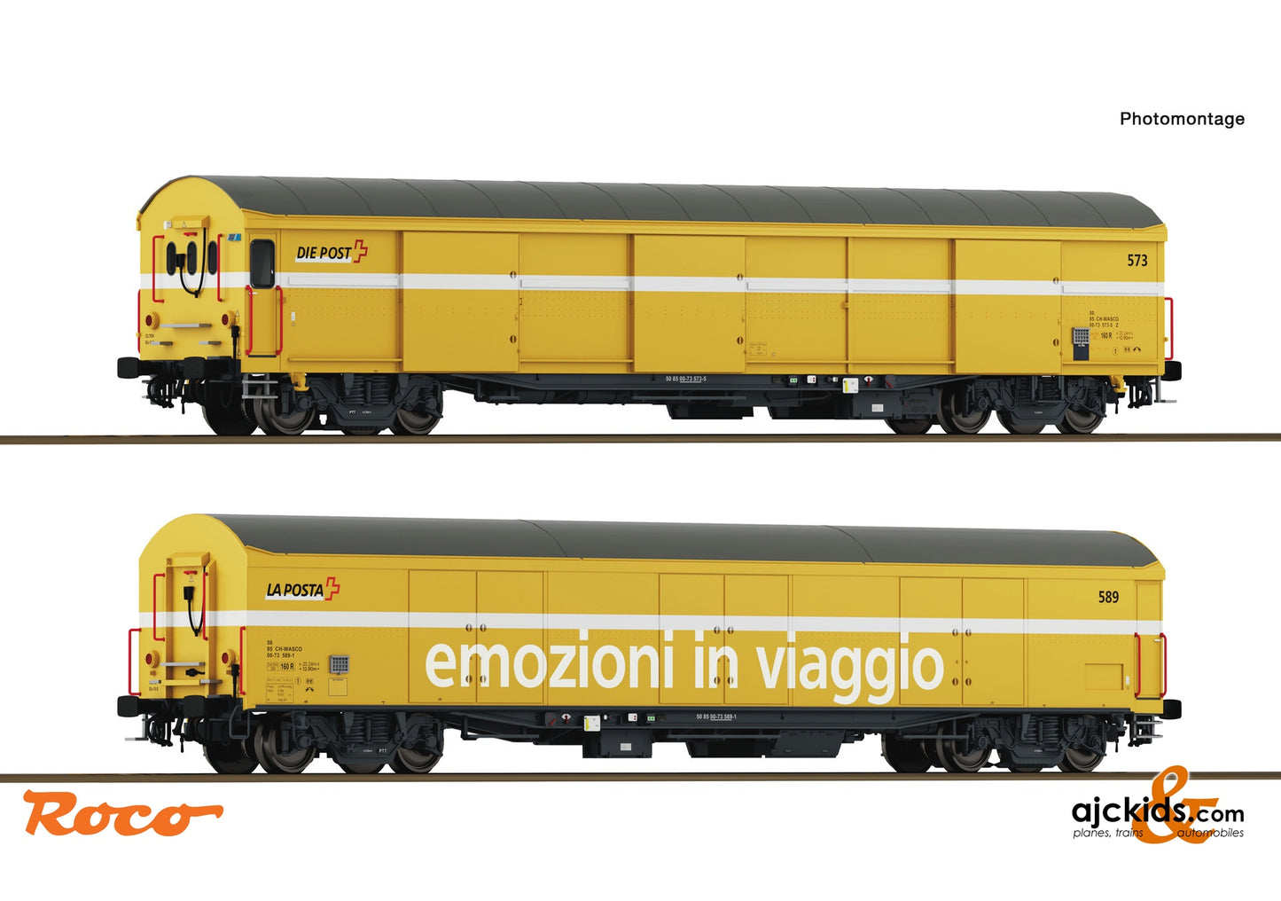 2-piece set: Parcel mail van, Wascosa