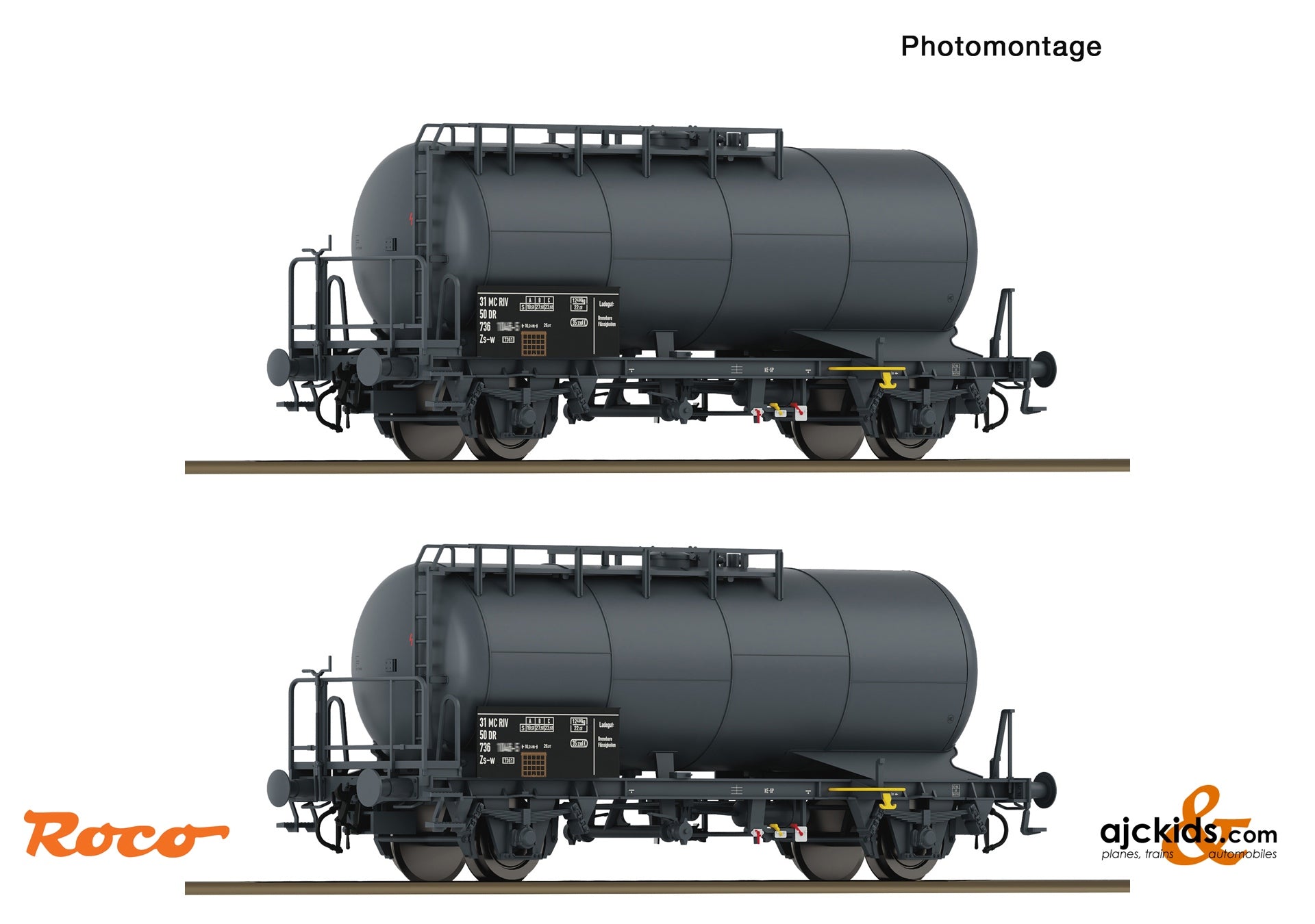 2 piece set: Tank wagons, DR