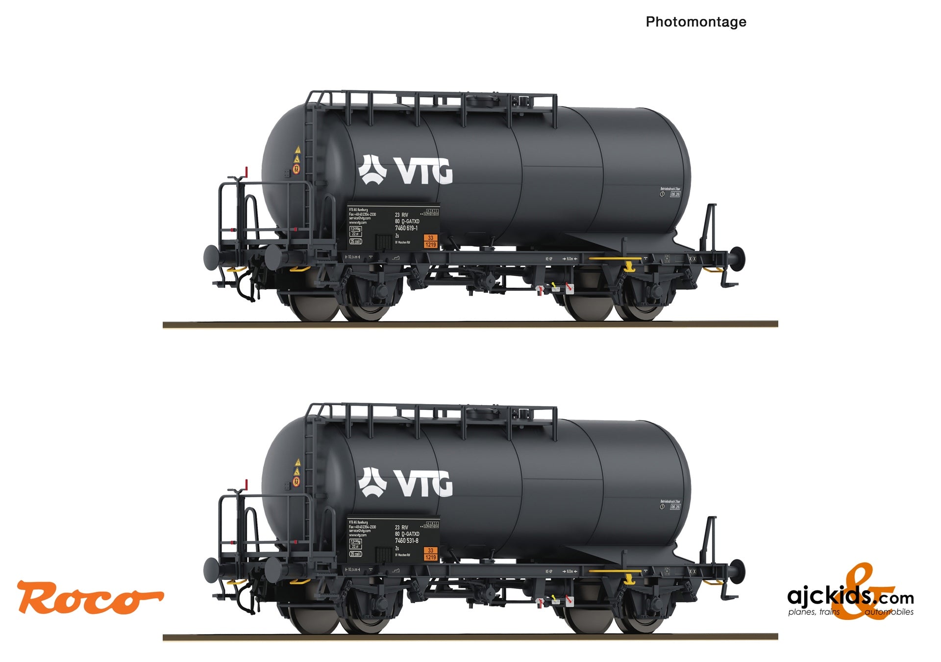 2 piece set of "VTG" tank wagons, GATX