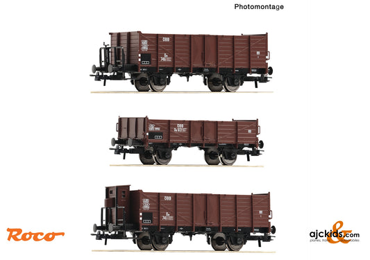 3 piece set: Open goods wagons, ÖBB