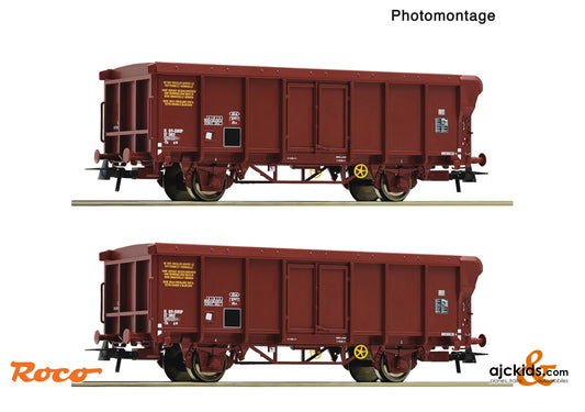 2 piece set: Roll-roof wagons, SNCF
